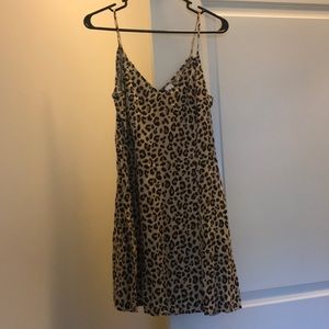 Cheetah print slip dress